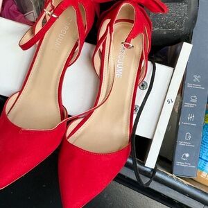 Circus by Sam Edelman Red Stiletto Heels with Ankle Strap